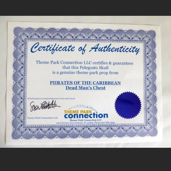 2006 DISNEY PIRATES OF THE CARIBBEAN OFFICIAL MOVIE FILM PROP PELEGOSTO SKULL - Picture 3 of 15